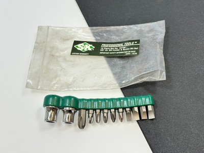   NEW SK Tools USA 19738 12pc 3/8  Drive Screw Bit Holder & Screw Bit Set NOS