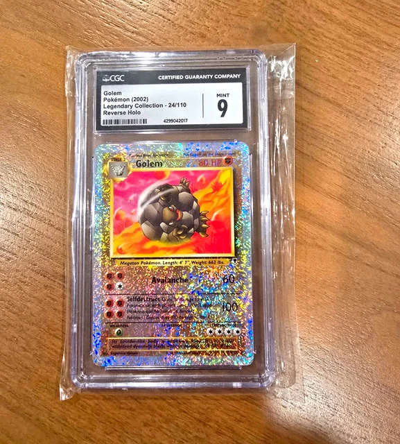 CGC 9 GoleM Legendary Collection Reverse Holo Pokemon (Regrade PSA 10?)