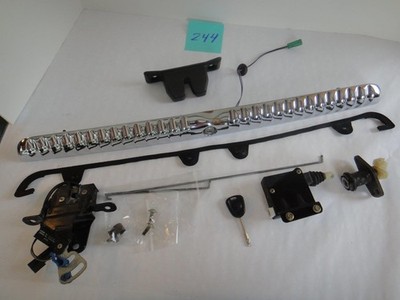 1998-2003 JAGUAR  XJ8 TRUNK LATCH & CHROME TRIM BEZEL SET OEM USED PART #244