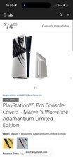 PS5 Pro Console Cover - Marvel's Wolverine Adamantium Limited Edition PRESALE