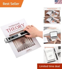 900 DPI Wireless Portable Scanner for A4 Documents & Photos – Easy USB Transfer