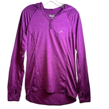 Purple Lightweight Performance Hoodie Womens SZ XS Stretch Fitness Athleisure
