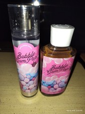 BATH and BODY WORKS Bubble Gum Pop 8oz Spray Mist  10oz Shower Gel set.