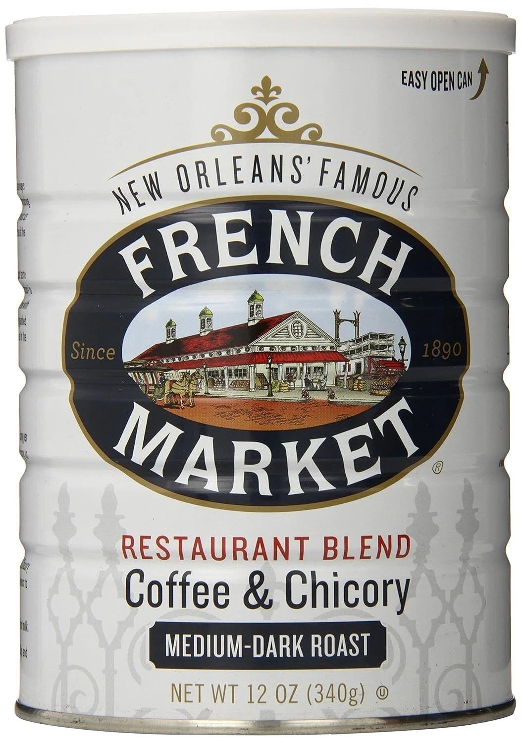 French Market Coffee & Chicory Restaurant Blend Medium-Dark Roast Ground Coffee,