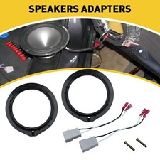 6.5" Speaker Adapter Plate W/ Wire Harness Connector For Honda Ridgeline 2017-UP