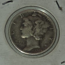 1936-D Mercury (Winged Liberty Head) Dime 10C 90% Silver Business Strike