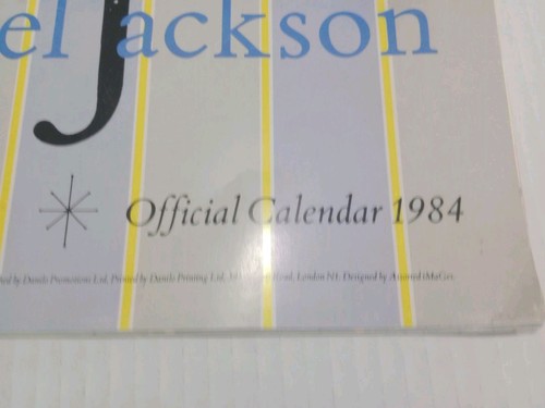 Michael Jackson 1984 Calendario Ufficiale, 12" X 16", VG - Foto 10 di 16