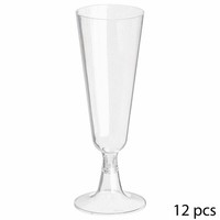 5Five Simply Smart Wiederverwendbare Plastik-ChampagnergläSer 12Er Set, 150 Ml