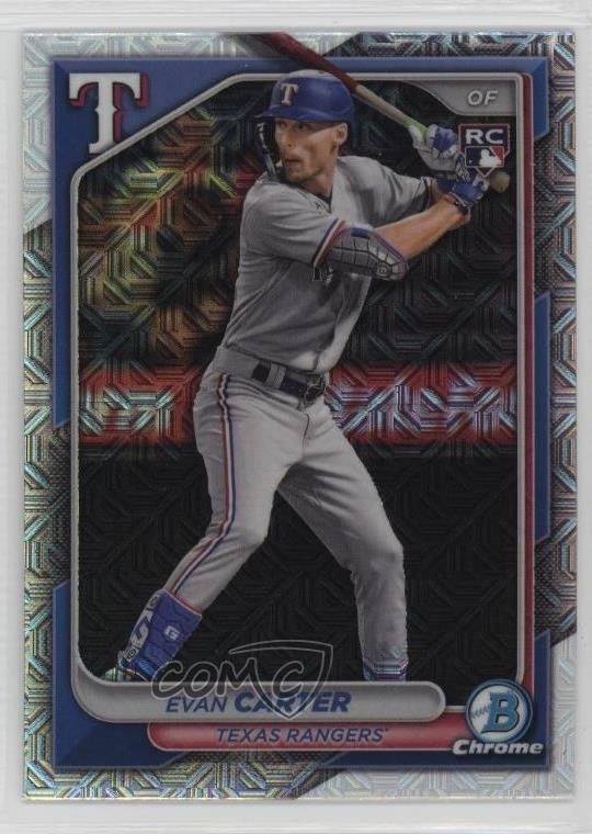2024 Bowman Chrome Mega Box Mojo Refractor Evan Carter #65 0bc0
