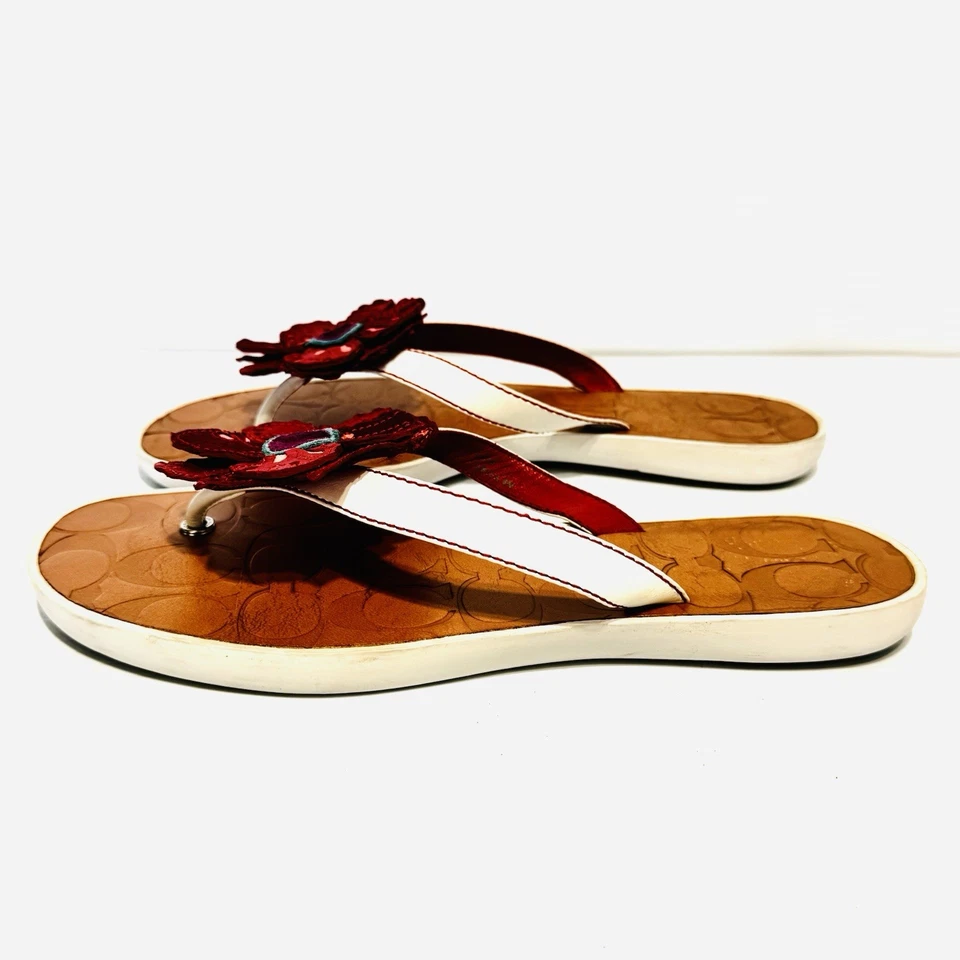 Sandalias Coach Larisa rojas florales talla 8 Foto 3 de 4