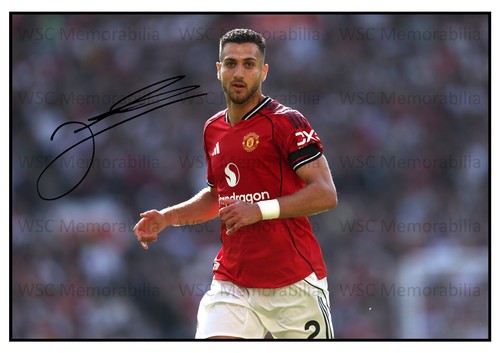 12047. Diogo Dalot Signed Pictures (A4 Prints) Man United Milan Porto Portugal