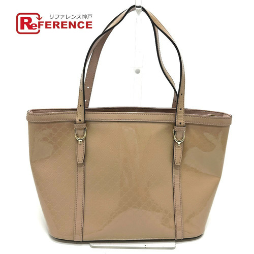 Gucci 336776 Micro Gg Handbag Tote Bag Enamel Ladies Beige Used