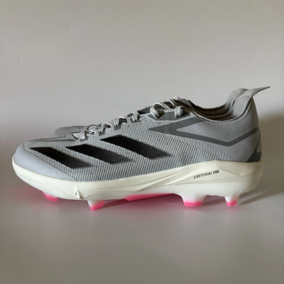 adidas Men’s 9.5 ADIZERO Electric+ TPU Baseball Cleats Light Grey Black ID0942 - Image 4 of 4