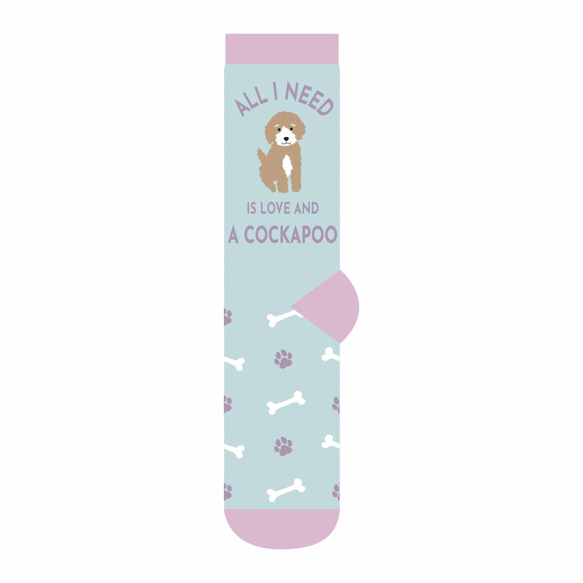 All I Need is Love and a Cockapoo Socks - Size 4 - 8, Socks, Dogs, Gift