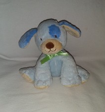 RARE HTF Prestige Baby Plush Blue Puppy Dog Eye Patch 5.5" Lovey Toy