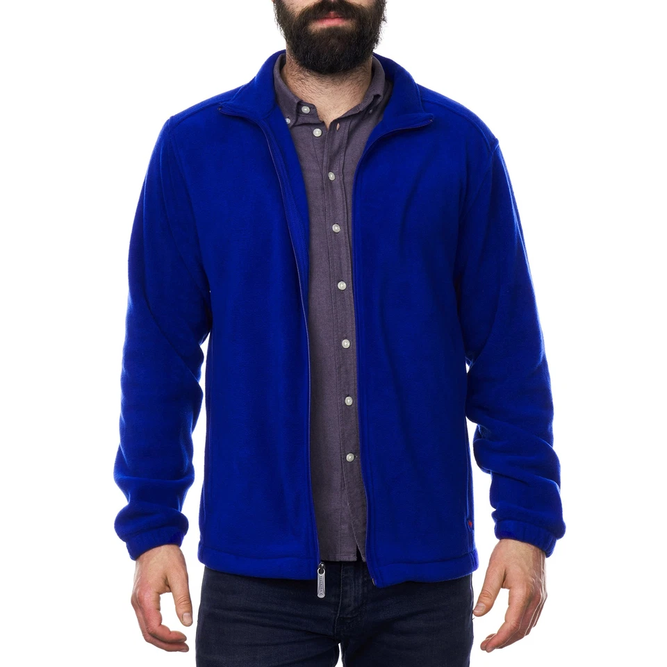 Alpine Swiss Trent Mens Full Zip Up Fleece Jacket Soft Casual Warm Zipper Coat - Image 2 of 4