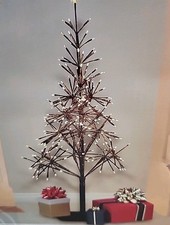 NEW Alpine Corporation Festive Gold Christmas Tree w/Warm White LED Lights 53"H