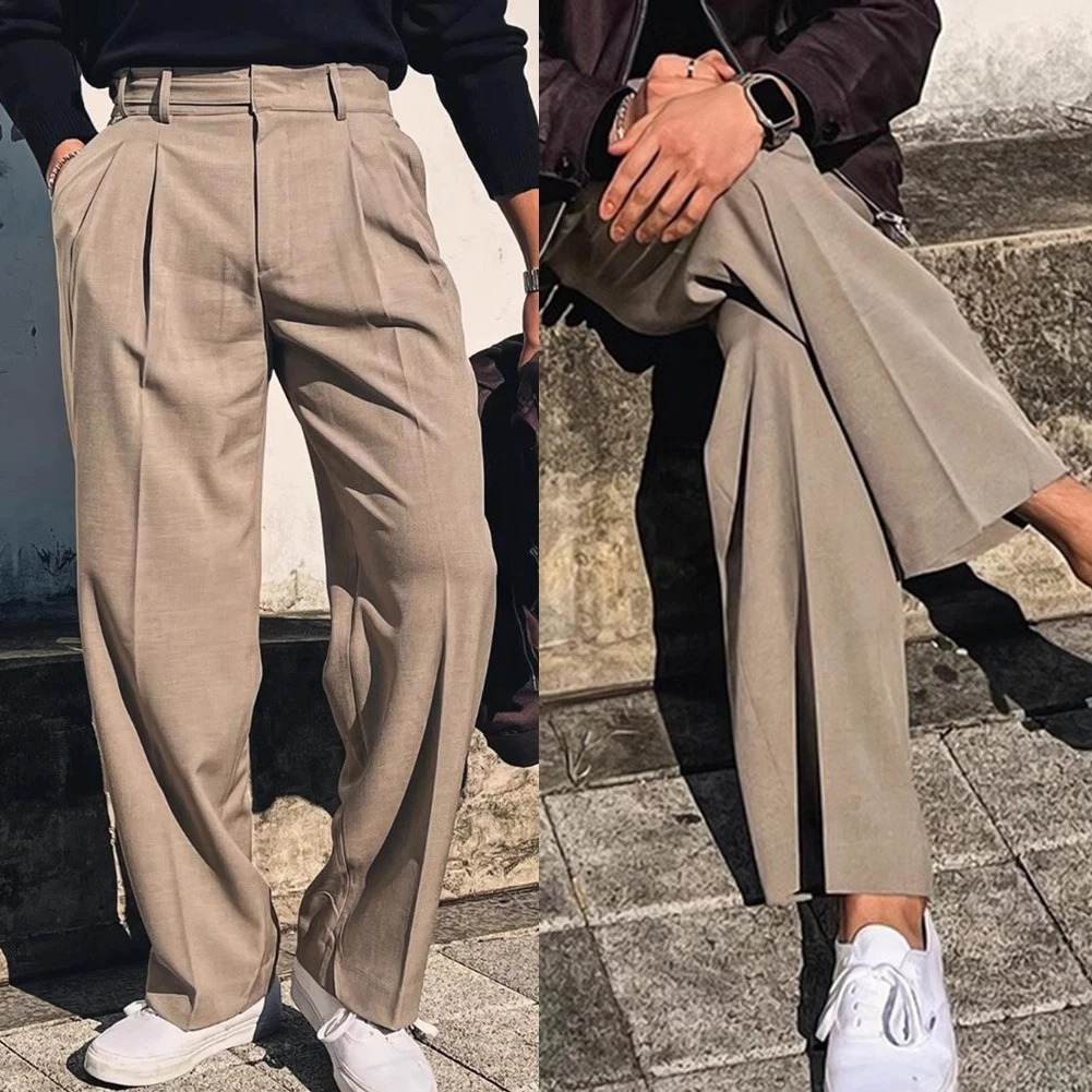 ESSENTIALS Pantaloni dritti Everyday Essential da uomo larghi in stili alla moda