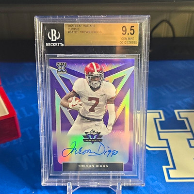 Leaf 2020 Valiant Trevon Diggs RC Purple Auto /20 BGS 9.5 #BA-TD1 7/20 Jersey #