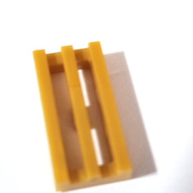 3X LEGO 2412 / 30244 1x2 Tile Grille Pearl Gold LOT OF 3