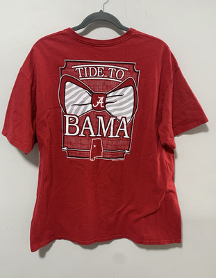 ALABAMA Men XL TIDE TO BAMA Red T Shirt Short Sleeve XLARGE Classic Uni