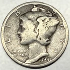 1941-P Mercury Dime 10c Good Circulated Condition 90% Silver US Coin - 3256