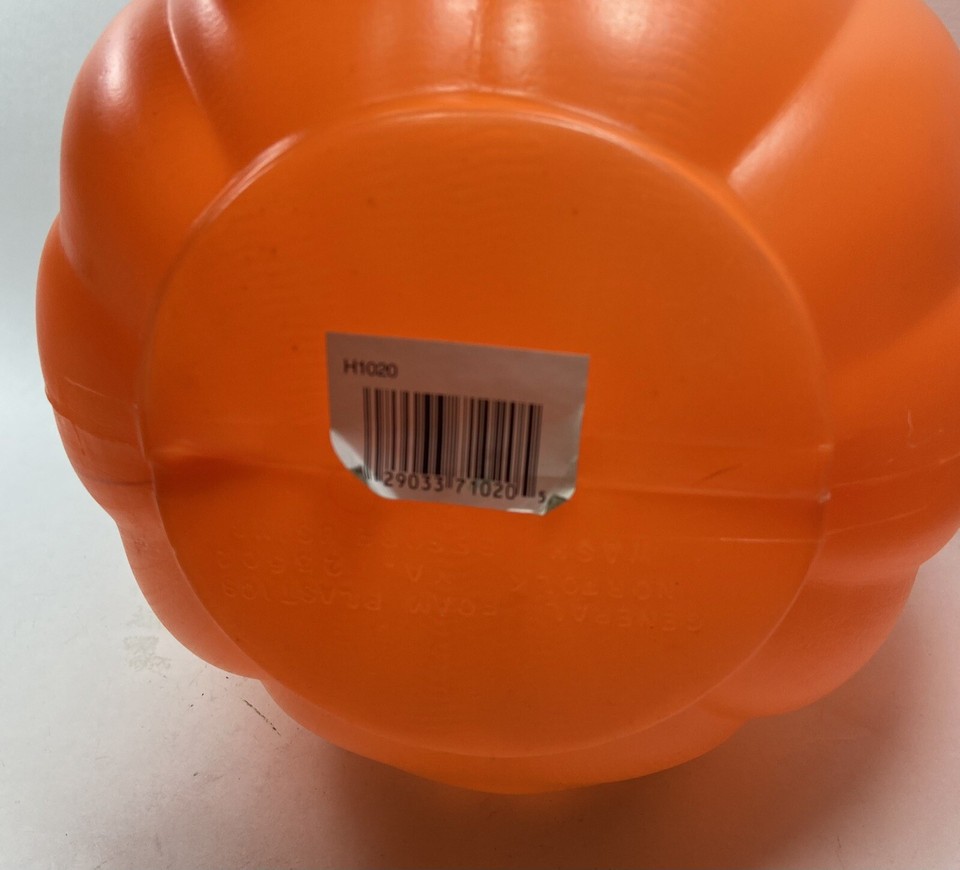 Halloween Orange Pumpkin Trick Or Treat Bucket Pail 2010 General Foam