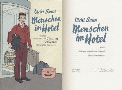 Baum, Menschen im Hotel. Roman. [VZA.]