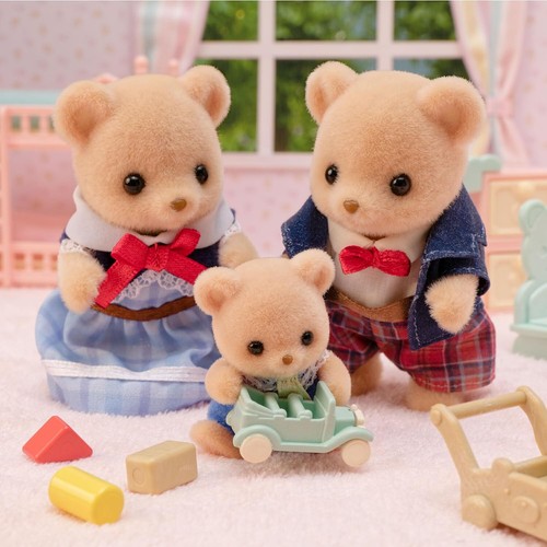 Sylvanian Families FS-59 Biscuit Bear Family Set Epoch Japan - Picture 3 of 4