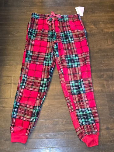 Joyspun Damen kariert Gr. S M 4 6 8 10 weiche Pyjamahose neu mit Etikett Jogginghose Plüsch Lounge