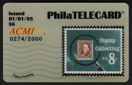 Colección de sellos postales PhilaTelecards 22c y 8c emisión: conjunto de 5 tarjetas telefónicas usadas - Imagen 5 de 5