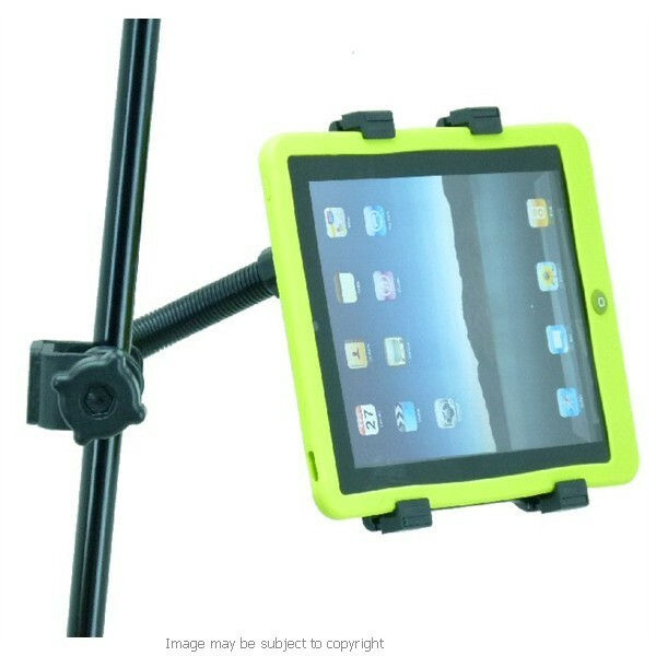 Support Tablette Microphone Réglable Aluminium - Compatible 4,7 à 12,9 Pouces IPad IPhone - Pour Pupitre Musique