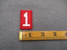 Boy Scouts of America BSA Red White Troop Number  1 One Patch S4