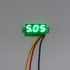 0.28 Inch Two-wire 2.5-30V Digital Green Display DC Voltmeter Adjustable Voltage