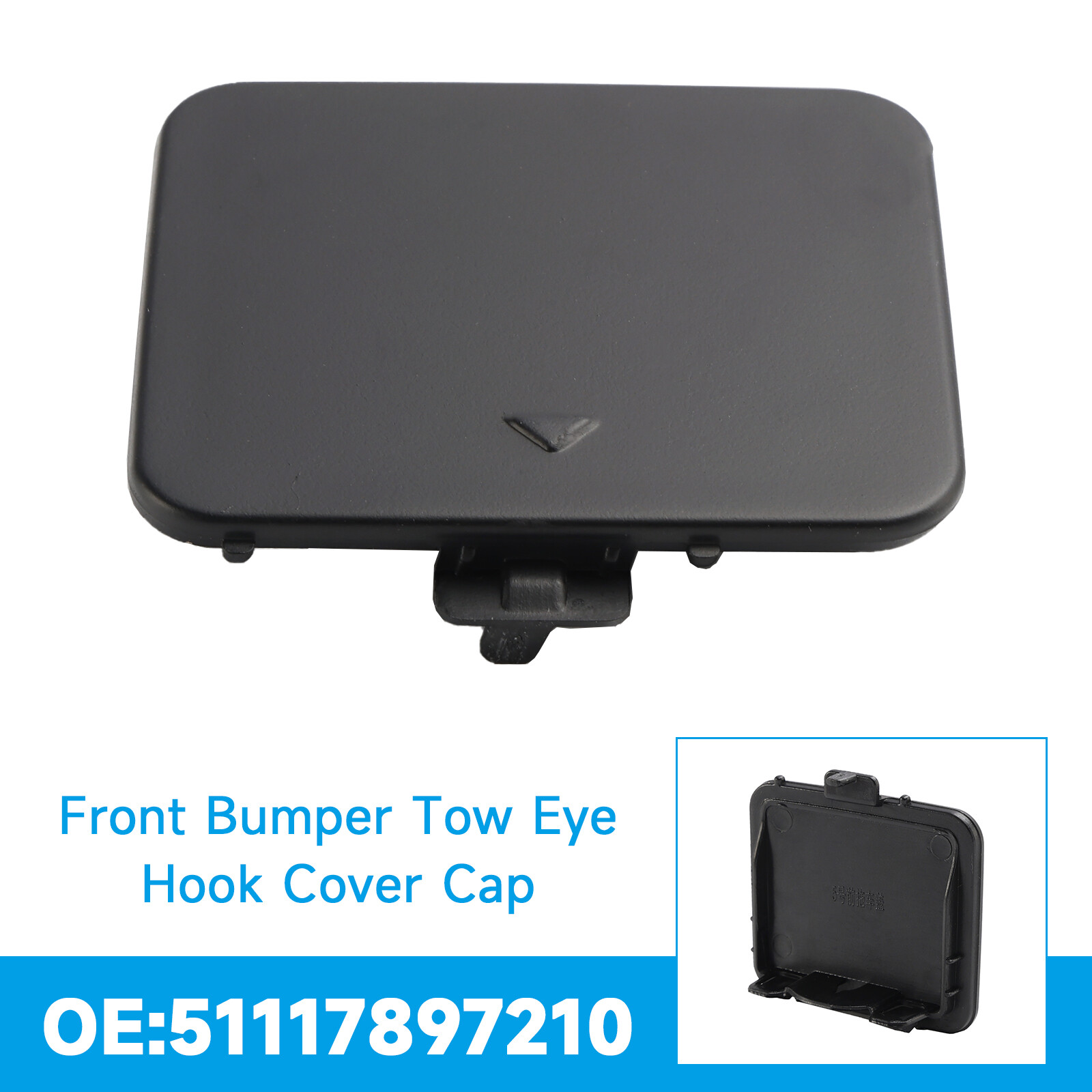 Front Bumper Tow Eye Hook Cover Cap for BMW E60 5 Seires Saloon M Sport 2003-10