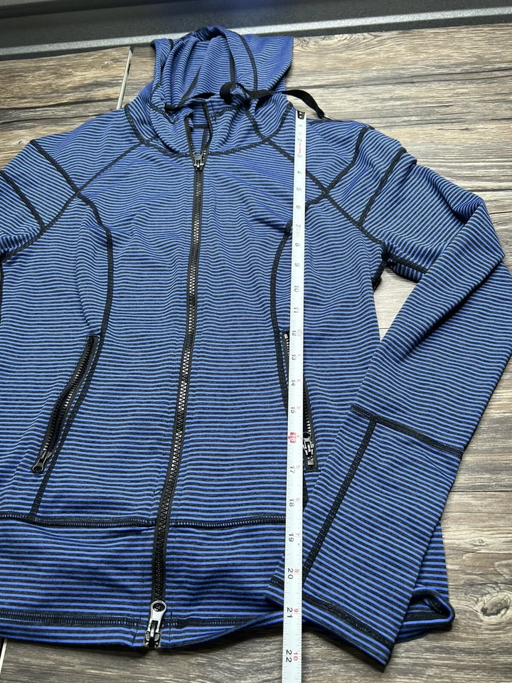 Sudadera con Capucha Zella Pequeña Azul Cremallera Completa Suéter con Capucha Rendimiento Ligero Foto 3 de 4