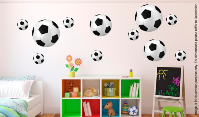 20 Football Sport Balls Stickers Children Decals for Wall Child Room Decoration