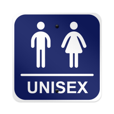 Aluminum Square Metal Sign Restroom Style A Weatherproof Street