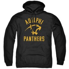 Adelphi University Adult Pullover Hoodie Panthers Logo, Black, S-3XL