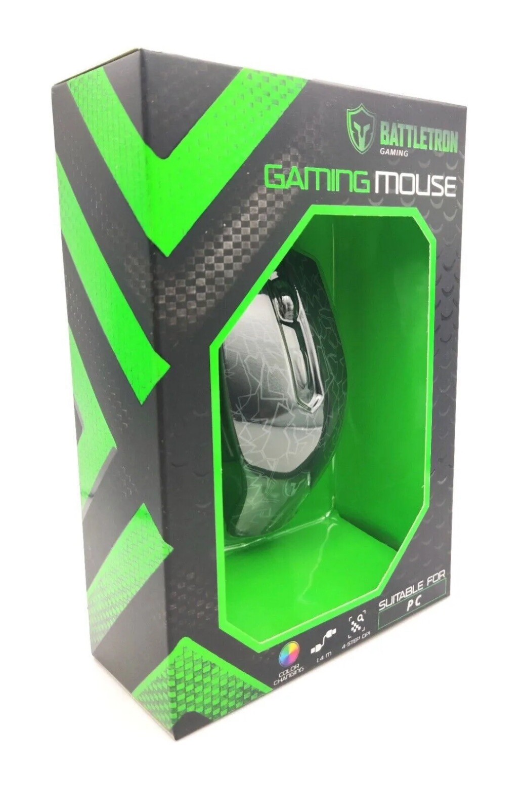 Battletron Gaming Mouse LED PC Maus Switch 4 Stufen von 10003600 DPI