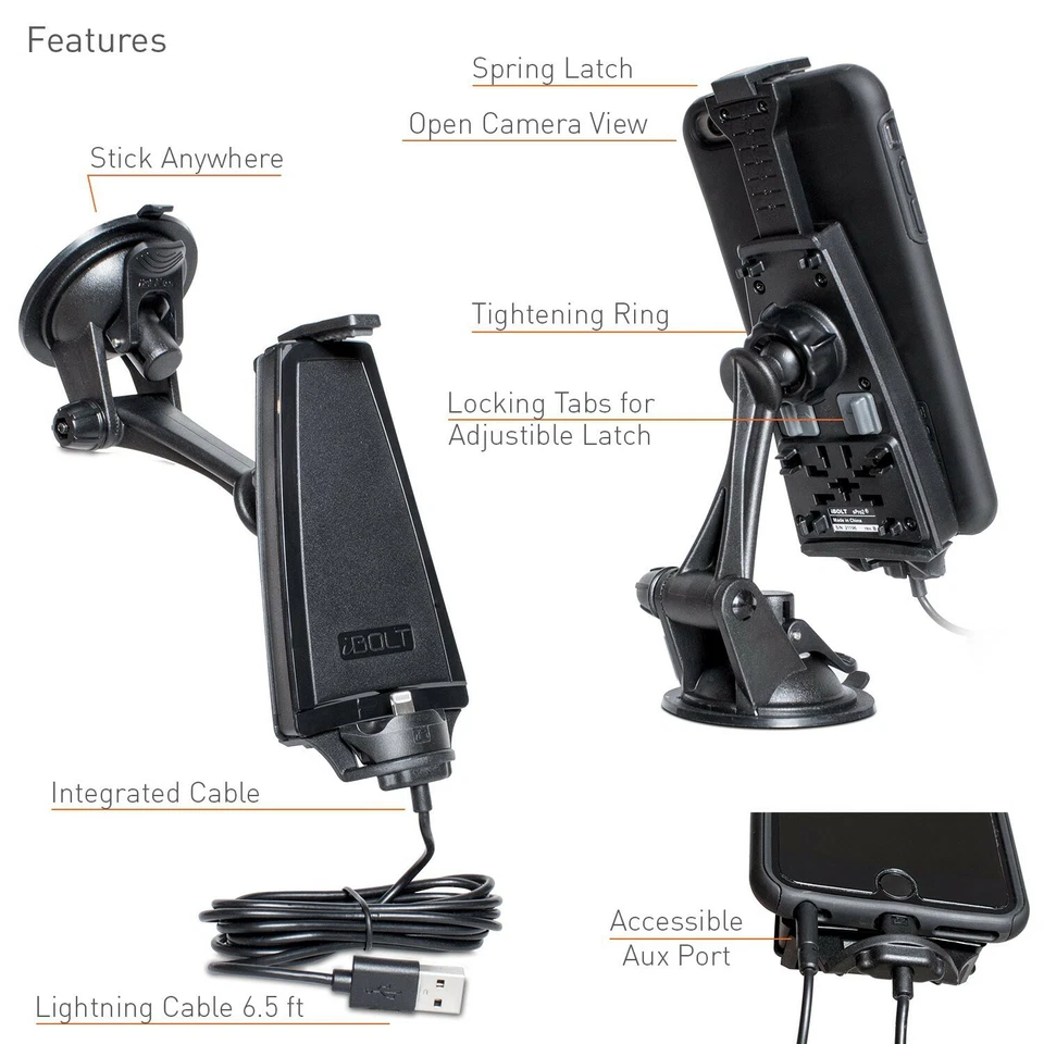 iPro2 MFI Approved Car Dock/Desk Dock/Mount/Holder/for iPhone Xs/XS MAX/X / 8... - Image 3 of 4