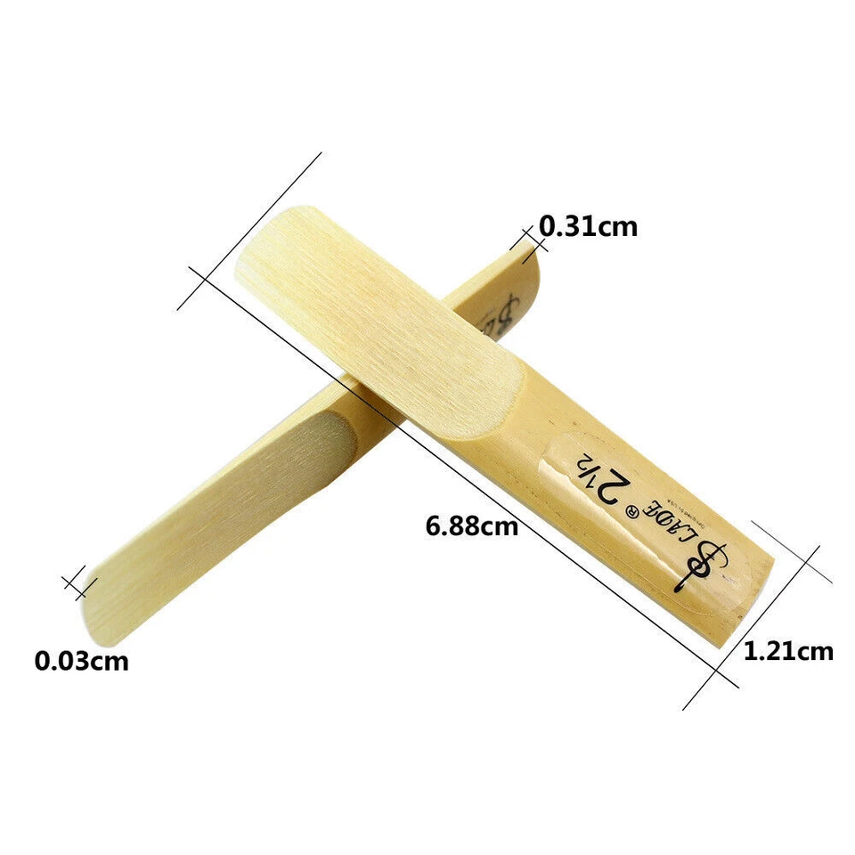 10Pcs Clarinet Reeds Natural Cane Reed Bb Clarinet Reeds 1.5/2.0/ 2.5/3.0/3.5 - image 2 of 4