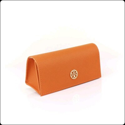 Tory Burch Orange Saffiano Case with Brown Frameless Sunglasses Tory Burch Sunglasses - Etsy main image 4