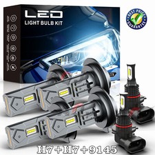 For Mercedes-Benz C230 2002-2007 6 Combo LED Headlight Fog Light Bulbs Kit