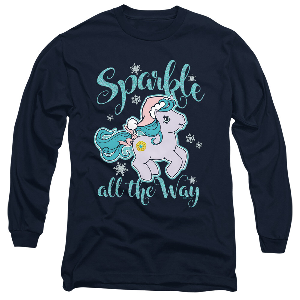 T shirt manica lunga My Little Pony maglietta blu navy scintillante tutto il modo