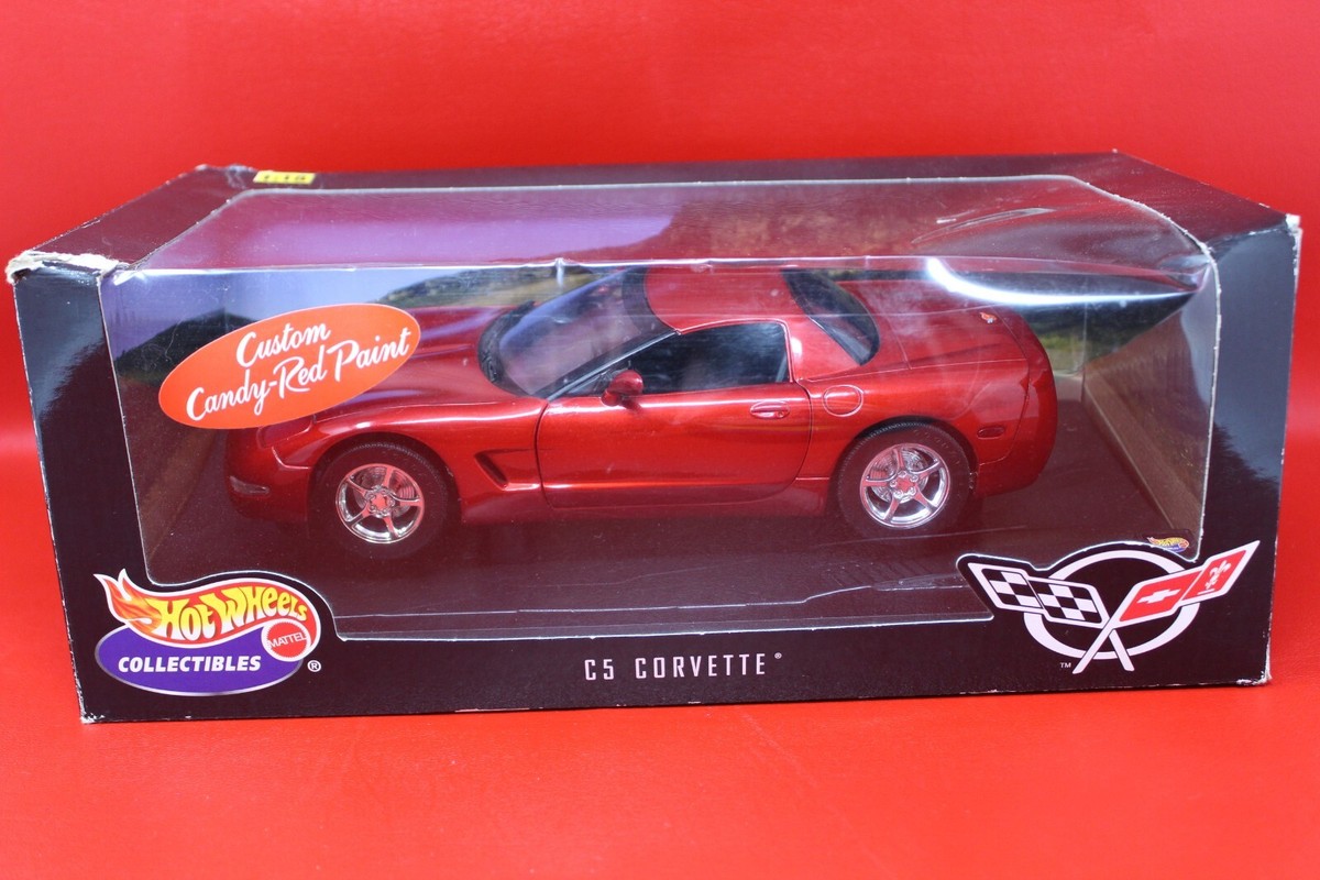 Vintage Hot Wheels 1997 C5 Corvette Custom Candy Red Paint 1:18