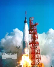 LAUNCH OF FRIENDSHIP 7 (MA-6) FROM PAD 14 JOHN GLENN - 8X10 NASA PHOTO (EP-169)