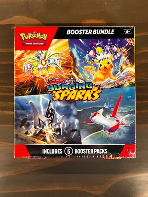 Pokemon x1 Surging Sparks Booster Bundle Box Factory Sealed! 6 Packs!