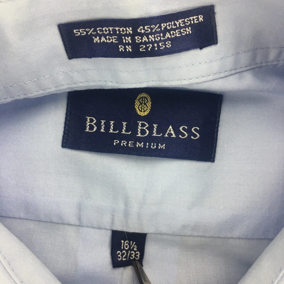 Camisa Bill Blass Premium Abotonada Para Hombre Talla 16 1/2-32/33 Manga Larga Foto 4 de 4