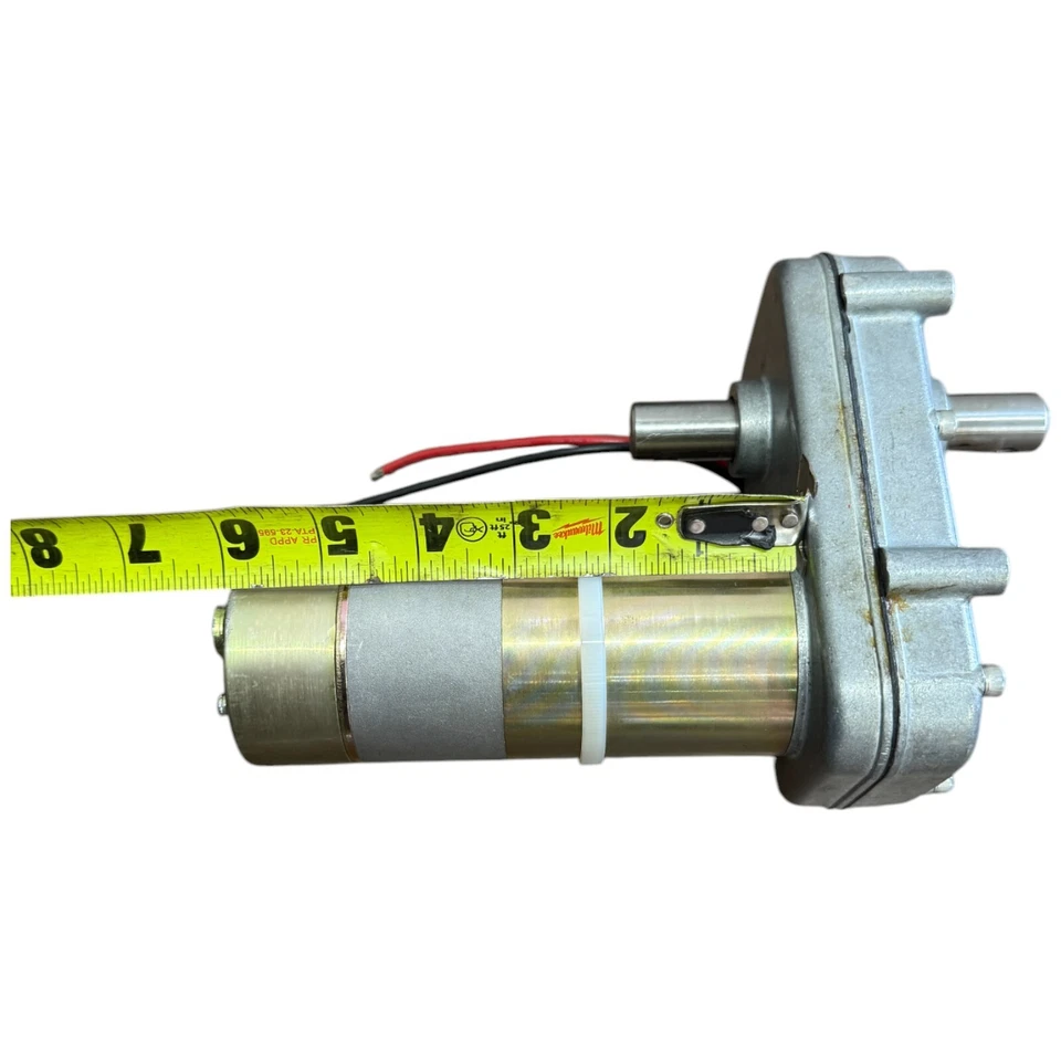 Motor de alto par 12 V CC baja velocidad 11 RPM engranaje eje de salida doble 1-025-050 Foto 3 de 4